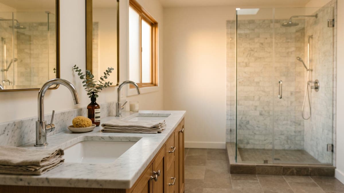 Master Bathroom Plumbing Renovation — Plaza Midwood Home